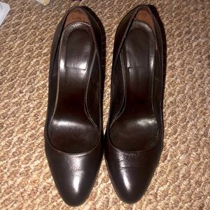 Brown heels 100% leather